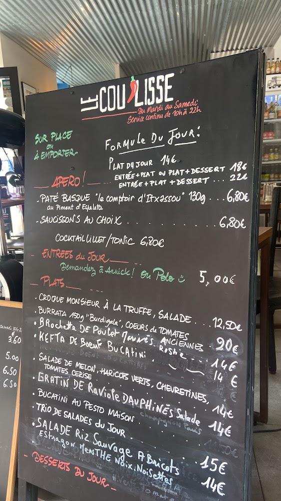 Restaurant Le Cou'lisse - Menu Image 3